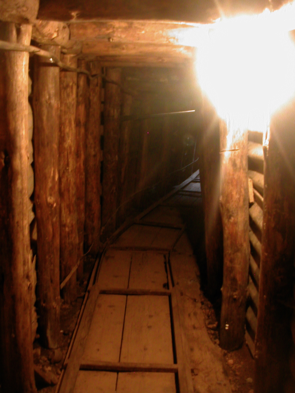 Reconstructed section of the Sarajevo Tunnel of Hope museum
